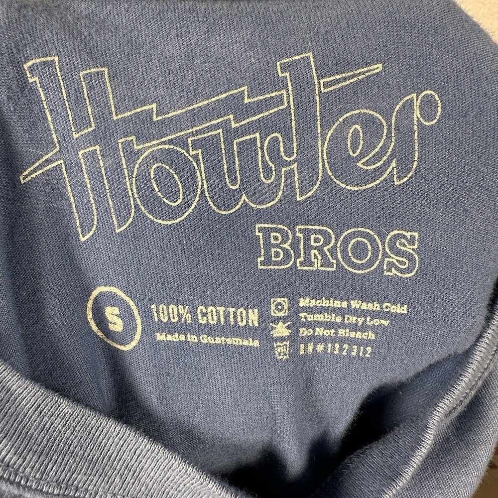 Howler Bros Brother Sun Drinker Cotton T-Shirt Blue Resin Garment Wash Small - Picture 4 of 6